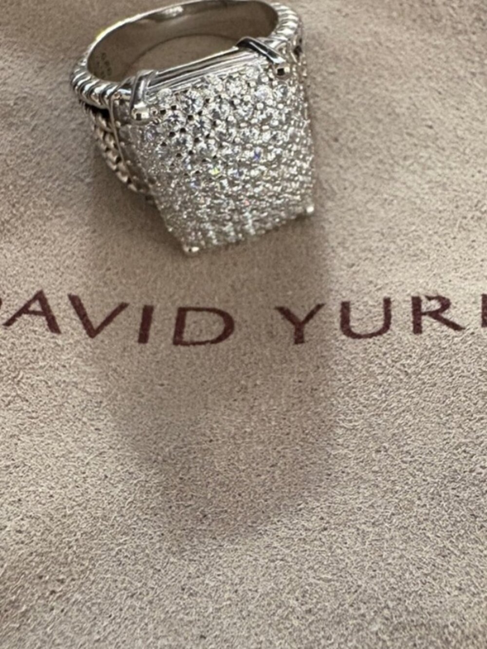 ✨David Yurman Pave Diamond Cable Ring✨